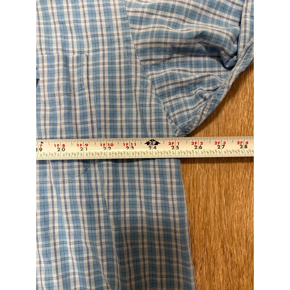 Polo Ralph Lauren Marlowe Mens XL Blue White Plaid Cotton Button Down Shirt